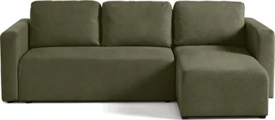 Image de Best Mobilier Canopy - canapé d'angle réversible - 4 places - convertible avec coffre - en tissu texturé , Vert