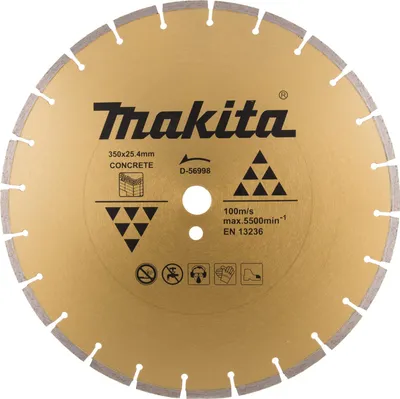 Immagine prodotto di Disco da taglio diamantato Makita - 350 x 25,40 x 7,5 mm