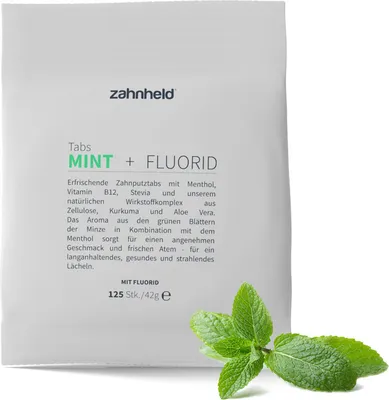 Produktbild von Zahnputztabs - Mint B12 mit Fluorid 125 Stk.