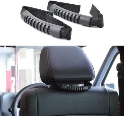 Produktbild von Auto-achterbank hoofdsteunen set mit Sicherheitsgriff und doppelten Riemen