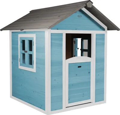 Produktbild von AXI Spielhaus Beach Lodge in Blau | Kleines Spielhaus aus  Holz für Kinder | 135 x 111 x 133 cm