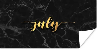 Produktbild von MuchoWow® Poster Kalender - Juli - Gold - Marmor 40x20 cm - Poster für die Wand - Poster Schlafzimmer