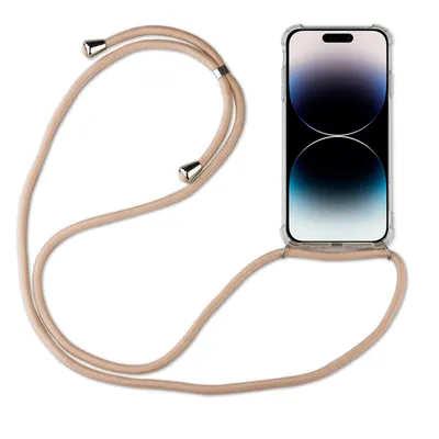 Produktbild von betterfon Handykette für Apple iPhone 14 Pro Handyhülle mit Band Hülle Kordel Beige / Braun