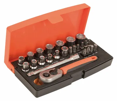 Produktbild von Bahco Steckschlüsselsatz 25tlg. 1/4 Zoll mit Dynamik-Drive - SL25