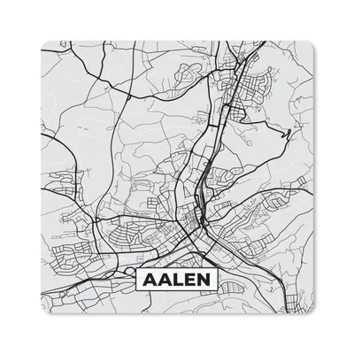 Produktbild von MuchoWow® Mauspad Mousepad Aalen - Karte - Stadtplan - Deutschland 20x20 cm - Mousepads - Maus Mat - Pad - Mausunterlage - Desk Mat - Bureauartikeln