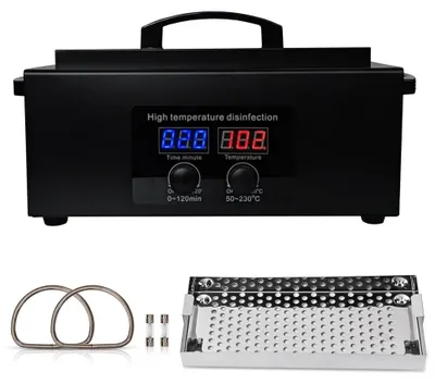 Heißluftsterilisator 300 W, 1,5 l, 200 °C, schwarz