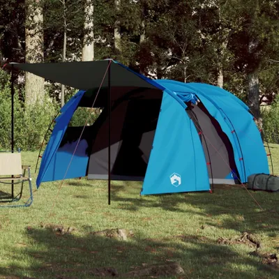 Produktbild von Campingzelt 4 Personen Blau 420x260x153 cm 185T Taft 94398