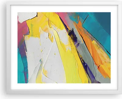 Produktbild von Gerahmtes Poster - Weißer Rahmen - Deadlock Farben dreidimensional - 50x40 cm - Wand Bild - Wanddeko - Wandbilder - Kunstposter - Wandposter - Bilderrahmen - Bilder - Kunstdruck - P2WAA50x40-4871