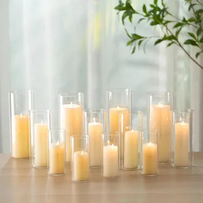 Produktbild von Windlicht aus Glas - 3-teiliges Set - geeignet für Tischdekoration