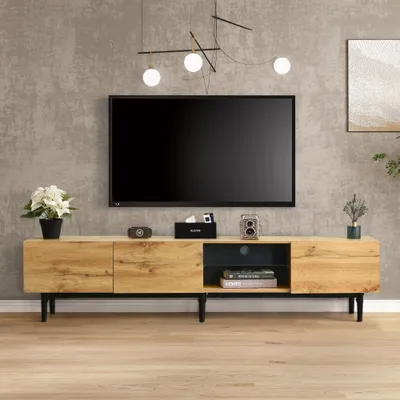 Produktbild von ProximaX TV - Schrank, modern, mit LED - Leuchten und Holzmaserung
