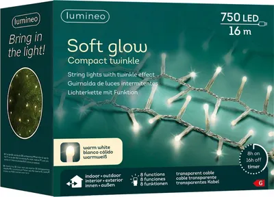 Produktbild von Weihnachtsbaumbeleuchtung warmweiß LED 750 Dioden 16m