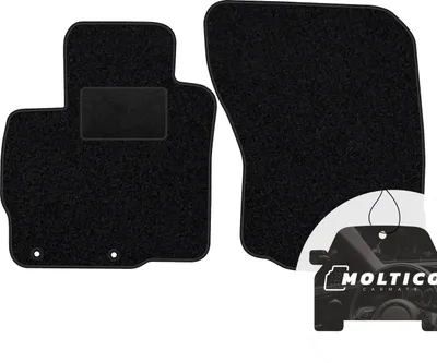 Produktbild von moto-MOLTICO Vorne Fußmatten Auto Velours Autoteppiche Schwarz Automatten Set 2-teilig passend für Mitsubishi Outlander III 2012-2022