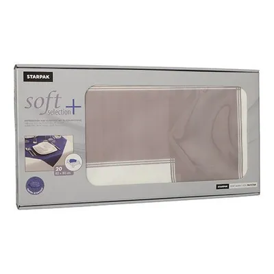 Produktbild von 20 Mitteldecken, stoffähnlich, Vlies "soft selection plus" 80 cm x 80 cm grau "Frame"