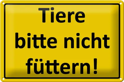 Produktbild von Blechschild Warnschild 30x20cm Tiere bitte nicht füttern