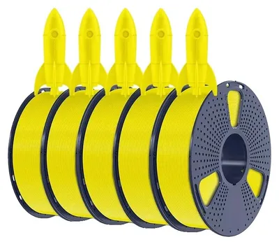 Productafbeelding van 3D-printerfilament, hoogwaardig PLA, snelle printbaarheid, HS PLA geel, 5 kg