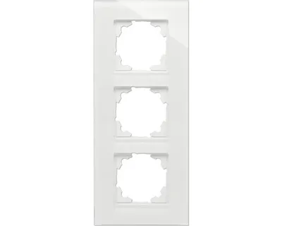 Produktbild von Kopp 405502004 Abdeckrahmen Glas 3-fach Athenis 55 weiß