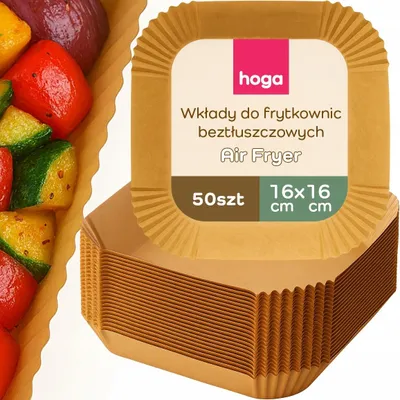 Produktbild von Hoga Papier-Einsätze Airfryer 16x16cm 50 Stück Backen
