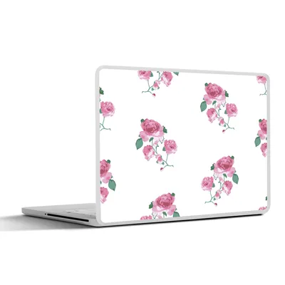 Produktbild von MuchoWow® Laptop Aufkleber Sticker Cover Rosen - Muster - Blumen 31x22.5 cm - Laptop-Deko