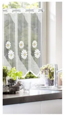 Produktbild von Lamellen-Panneau „Margarite" - bunte Scheibengardine - Größe (HxB) 50x145cm