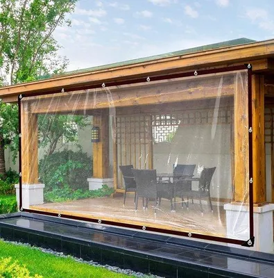 Produktbild von Famanu Tarp 2 x 2 m transparent wetterbeständig mit Ösen und Seil