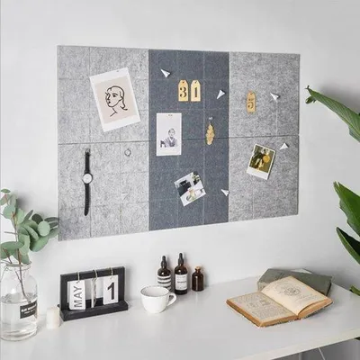 Produktbild von Famanu Filz-Prikboard Set - 6 selbstklebende Pinnwände 30 x 30 cm