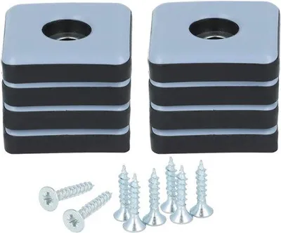 Produktbild von PTFE-Glijders für Möbel - Vloer-Schutz - mit Metall-Bodenplatte - 25 x 25 mm - Grau-Blau