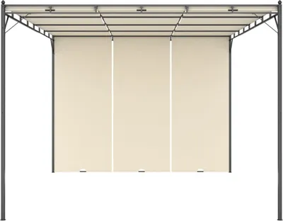 Immagine prodotto di Gazebo da Giardino con Tenda Laterale 4x3x2,25 m Crema
