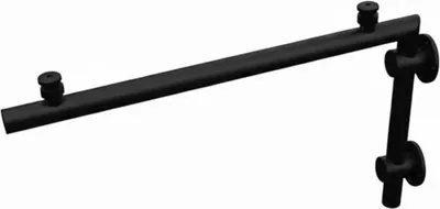 Produktbild von Glaszentrum Hagen - TYP-L-BK Glasvordach Edelstahl Halterung Schwarz