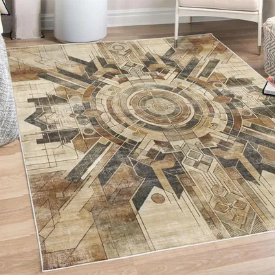 Produktbild von Abakuhaus, Abstrakter Boho Teppich, 60 cm x 152 cm