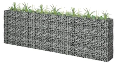 Produktbild von Gabionen-Hochbeet aus verzinktem Stahl 270 x 30 x 90 cm, Pflanzkübel, Kräuterbeet, Hochbeete-Set, Pflanztrog, Vertikalbeet, Pflanzgefäße