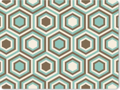 Produktbild von MuchoWow® Mauspad Mousepad Retro - Honigwabe - Blau - Braun 23x19 cm - Mousepads - Maus Mat - Pad - Mausunterlage - Schreibtischunterlage - Mauspad