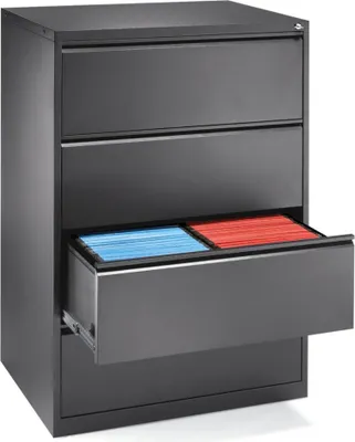 Produktbild von Hängeregistraturschrank 2bahnig 840x1320x420mm 4Schübe an