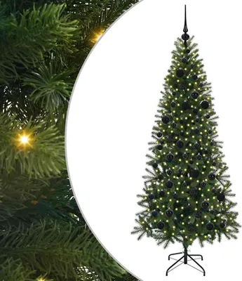 Obrázok produktu pre vidaXL Umelý vianočný stromček s 300 LED diódami zelený 180 cm PE a PVC