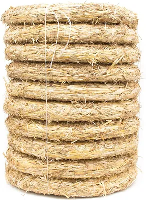 Produktbild von 10x DekoPrinz® Natur Strohkranz Ø 30cm / 5cm Strohrömer Rohling Adventskranz Türkranz Kranz Strohring