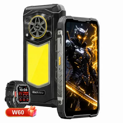 Produktbild von 2026 Blackview ROCK 5 Outdoor Smartphone Ohne Vertrag, 48+256GB, Android 16, 20000mAh, 33W, 120Hz, 2.4K, NFC, 108MP+50MP+20MP, 348LM, IP69K&IP68