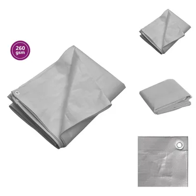 Immagine prodotto di vidaXL Telone 260 g/m² 8x12 m Grigio HDPE - Teloni