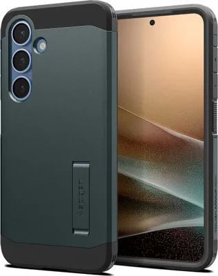 Obrázek produktu pro Spigen Tough Armor AI (MagFit), Obal, Samsung, Galaxy S25, 15,8 cm (6.2"), Tmavě zelená
