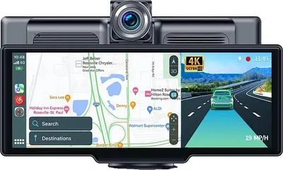 Image de Dashcam, résolution 4K,vocale, avec GPS-b, sans carte TF