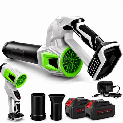 Produktbild von Akku-Laubbläser 21 V mit 2 x 4,0-Ah-Akkus, bürstenlosem Motor, 535 m³/h, 3 Stufen, 22.000 U/min, 1 kg, Farbdisplay, 3 Düsen, für Laub,Staub und Schnee