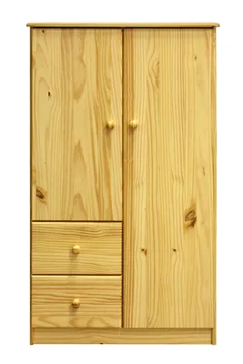 Produktbild von SIT Möbel Kleiderschrank | 2 Türen, 2 Schubladen | Kiefer-Holz massiv | Natur | B 80 x T 43 x H 136 cm | 19001-29 | Serie SCHRANK