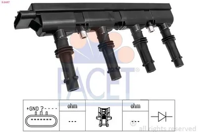Produktbild von FACET 9.6447 Zündspule für OPEL Corsa D Schrägheck (S07) INSIGNIA Caravan Mokka / Mokka X (J13) Astra J Sports Tourer (P10) ASTRA J