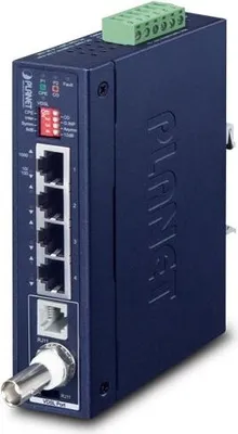 Obrázek produktu pro PLANET IP30 Industrial Gigabit Ethern, Síťový vysílač a přijímač, 1200 m, IEEE 802.3, IEEE 802.3ab, IEEE 802.3u, Modrá, Kov, 0.4 A