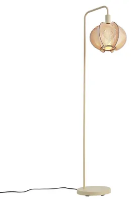 Zdjęcie produktu dla Lampa podłogowa Japandi beżowa z abażurem - Gertie