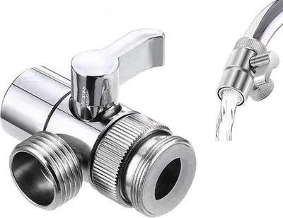 Produktbild von Dreiventilkran 1/2" Badewanne Dusche Zinklegierung