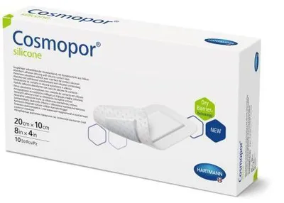 Produktbild von Cosmopor silicone Wundverband 10x20 cm 10 St