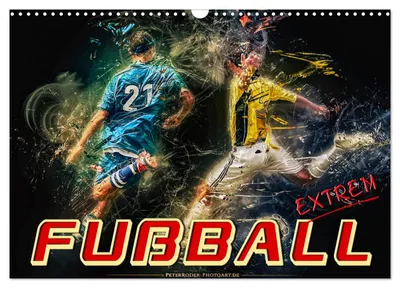 Produktbild von Fußball - extrem (Wandkalender 2027 DIN A3 quer), CALVENDO Monatskalender
