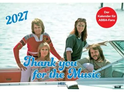 Obrázek produktu pro ABBA Wandplaner 2027 mit ikonischen Bildern, Serie 'Thank you for the music', Großformat