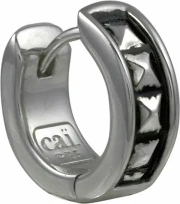 Produktbild von cai Single-Ohrring 925/- Sterling Silber 1,4cm Silbergrau ohne Stein 132210503