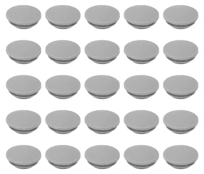 Silikonstopfen 25 Stück, 13 mm, grau, rund, wiederverwendbar