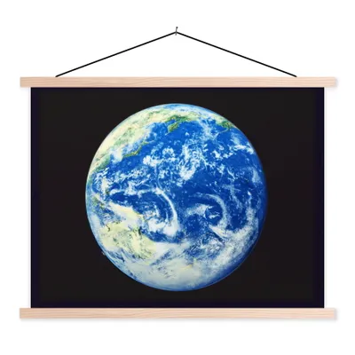 Produktbild von MuchoWow® Textilposter Satellitenbild eines Ozeans auf der Erde 60x45 cm mit holzfarbenen Rahmen - Bild